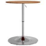 vidaXL Table de bar marron clair Ø60x89 5 cm bois massif de chêne
