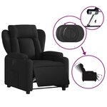 vidaXL Fauteuil inclinable électrique Noir Tissu