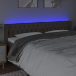 vidaXL Tête de lit à LED Taupe 203x16x78/88 cm Tissu