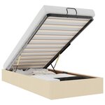 vidaXL Cadre de lit ottoman sans matelas crème 90x200 cm tissu