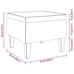 vidaXL Tabouret avec pieds en bois Crème Tissu