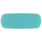 vidaXL Lavabo rond de luxe Vert clair mat 40x15 cm Céramique