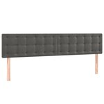 vidaXL Tête de lit à LED Gris foncé 160x5x78/88 cm Velours
