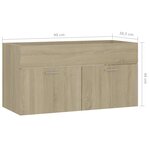 vidaXL Armoire d'évier Chêne sonoma 90x38 5x46 cm Bois d’ingénierie