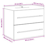 vidaXL Ensemble de meubles de salle de bain 2 Pièces gris béton