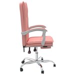 vidaXL Fauteuil inclinable de bureau Rose Similicuir