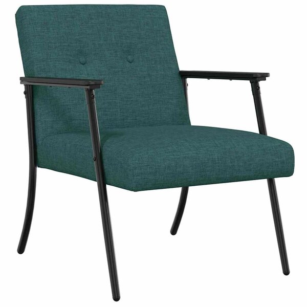 vidaXL fauteuil Vert foncé tissu
