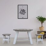 AXI Ensemble de table de pique-nique enfants 3 Pièces Gris et blanc