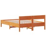 vidaXL Cadre de lit sans matelas cire marron 120x200cm bois pin massif