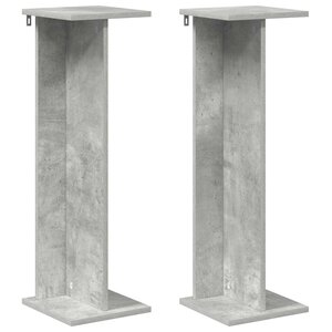 vidaXL Support de Plante 2 Pièces Gris Béton 25 x 25 5 x 80 5 cm