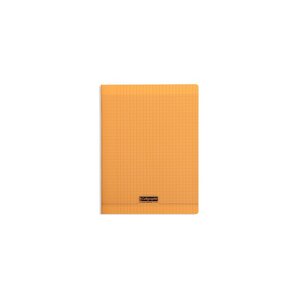 Cahier 192 pages seyès 90 g  couverture polypropylène orange  format 24 x 32 cm calligraphe