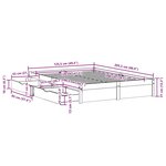 vidaXL Cadre de lit sans matelas 120x200 cm bois de pin massif
