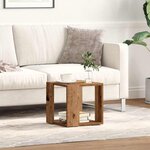vidaXL Table basse Bois ancien 32 x 32 x 30 cm Bois d'ingénierie
