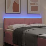 vidaXL Tête de lit avec des lumières à LED Réglable Rose 80 cm Velours