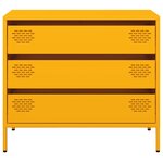vidaXL Buffet jaune moutarde 68x39x58 5 cm acier laminé à froid