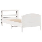 vidaXL Cadre de lit sans matelas blanc 90x200 cm bois de pin massif