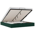 VidaXL Cadre de lit ottoman avec matelas vert foncé 180x200 cm velours