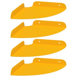 vidaXL Étagère flottante 4 Pièces Jaune moutarde 18 x 18 x 2 cm