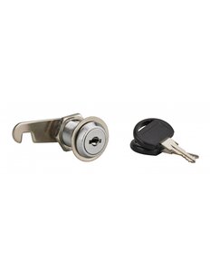 Batteuse avec came pour boîte aux lettres  nickel  longueur 25mm  2 clés - THIRARD