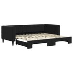 vidaXL Lit de jour avec lit gigogne noir 90x200 cm velours