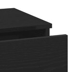 vidaXL Table de chevet 2 Pièces Noir Chêne 40x35x65 cm Bois reconstitué