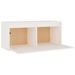 vidaXL Meubles TV 3 Pièces Blanc Bois massif de pin