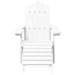 vidaXL Chaises de jardin Adirondack 2 Pièces avec repose-pieds PEHD Blanc