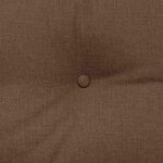 vidaXL Coussin de Dos Marron 120 x 24 x 50 cm tissu