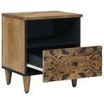 vidaXL Armoire de lit avec tiroir 2 Pièces Marron 40 x 33 x 46 cm