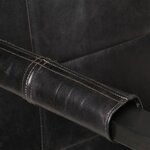 Vidaxl fauteuil 60x80x87 cm noir cuir de chèvre véritable