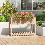 vidaXL Jardinière avec étagère 111 5x54x81 cm Bois massif de pin