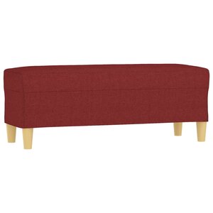 vidaXL Banc Rouge bordeaux 100x35x41 cm Tissu