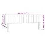 vidaXL Tête de lit à LED Vert foncé 200x5x78/88 cm Velours