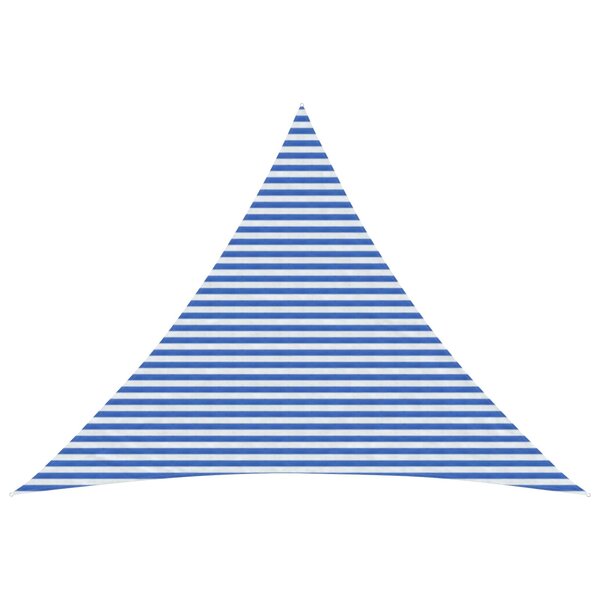 vidaXL Voile d'ombre 5 x 5 x 6 m HDPE Triangulaire Bleu et Blanc
