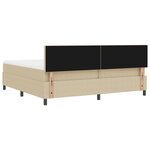 vidaXL Lit à Ressorts avec Matelas Vert Clair Gris 200x200 cm Tissu en Velours Côtelé