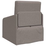 vidaXL Canapé-Lit de Sol 2-en-1 Taupe 65x80x83 cm Tissu