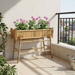 vidaXL Jardinière avec support Naturel 100 x 38 x 74 cm Bambou