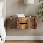 vidaXL Cabinet de chevet mural Bois ancien 49 x 34 5 x 20 cm