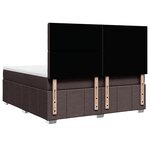 vidaXL Sommier à lattes de lit avec matelas Marron foncé 180x200 cm