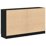 vidaXL Buffets 2 Pièces Chêne Noir 60x30x70 cm Bois d'ingénierie