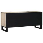 vidaXL Meubles et étagères de rangement pour médias Blanc et Noir