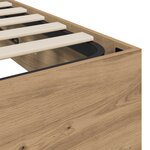 vidaXL Cadre de lit ottoman avec stockage Chêne artisanal 90 x 200 cm