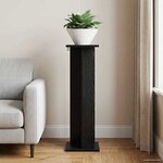 vidaXL Support de Plante Chêne noir 25 x 25 5 x 80 5 cm