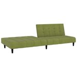 vidaXL Canapé-lit à 2 places vert clair velours