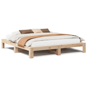 vidaXL Cadre de lit sans matelas 200x200 cm bois massif de pin