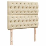 vidaXL Cadre de lit ottoman avec matelas crème 120x200cm tissu