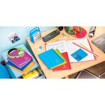 CLAIREFONTAINE Koverbook Cahier piqure 96 pages avec rabats - 240 x 320 mm - 5 x 5 papier PEFC 90 g - Rouge
