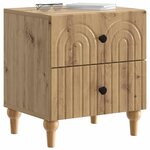 vidaXL Cabinet de chevet 2 Pièces Chêne artisanal 43 x 34 5 x 48 cm