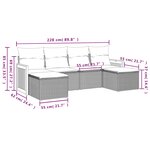 vidaXL Salon de jardin avec coussins 6 Pièces beige résine tressée