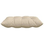 vidaXL Coussins de siège 2 Pièces Crème 40 x 40 x 6 cm tissu